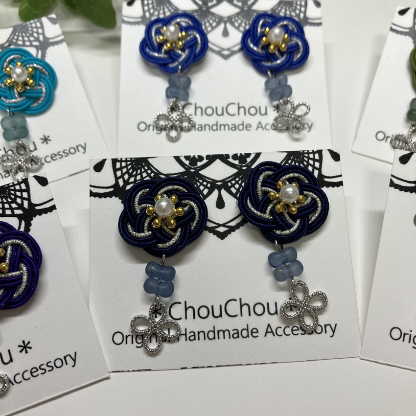 【忍たま】1~6年イメージカラー *梅結び*水引きピアス/イヤリング