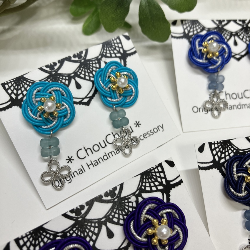 【忍たま】1~6年イメージカラー *梅結び*水引きピアス/イヤリング