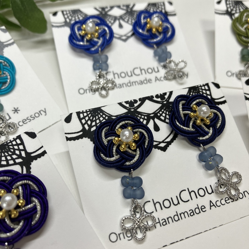 【忍たま】1~6年イメージカラー *梅結び*水引きピアス/イヤリング