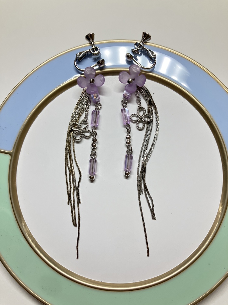 【忍たま】4~6年生 お花とチェーンタッセルのピアス/イヤリング