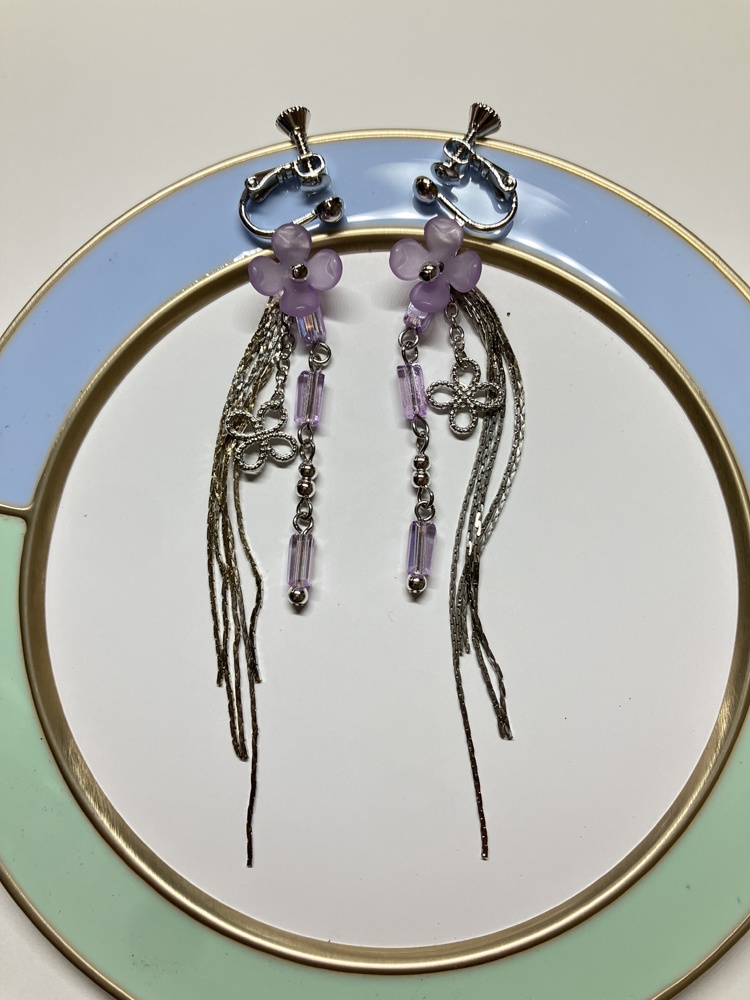 【忍たま】4~6年生 お花とチェーンタッセルのピアス/イヤリング