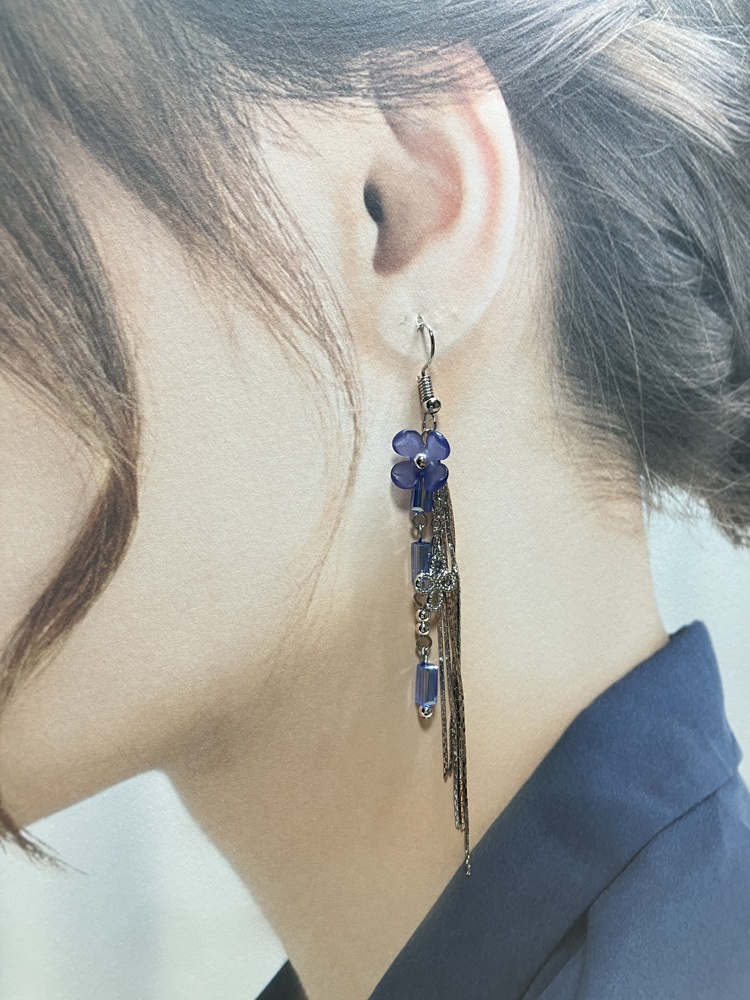 【忍たま】4~6年生 お花とチェーンタッセルのピアス/イヤリング