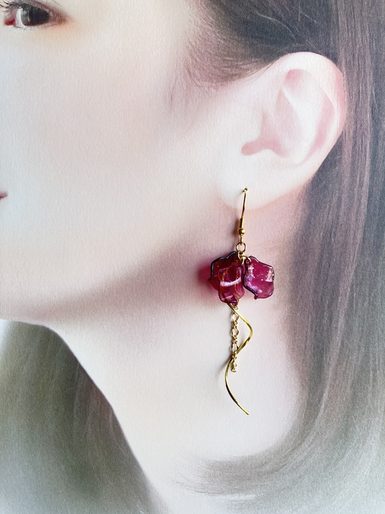 【忍たま】先生/ドクタケカラー 花びらゆらりんピアス