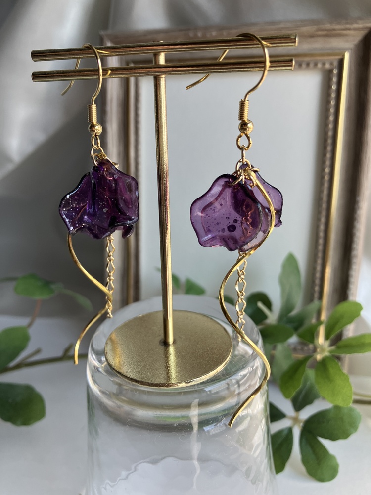 【忍たま】先生/ドクタケカラー 花びらゆらりんピアス