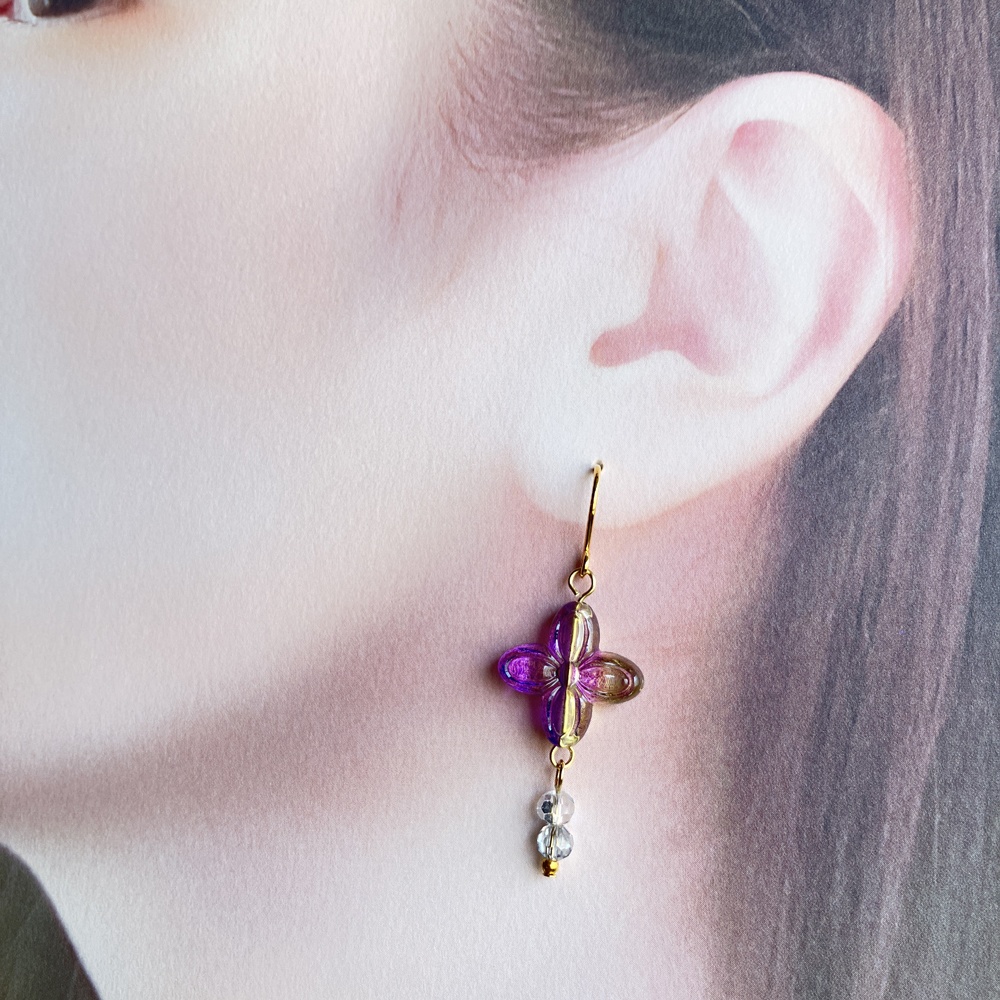 【忍たま】四花弁シンプルピアス【4年・6年】