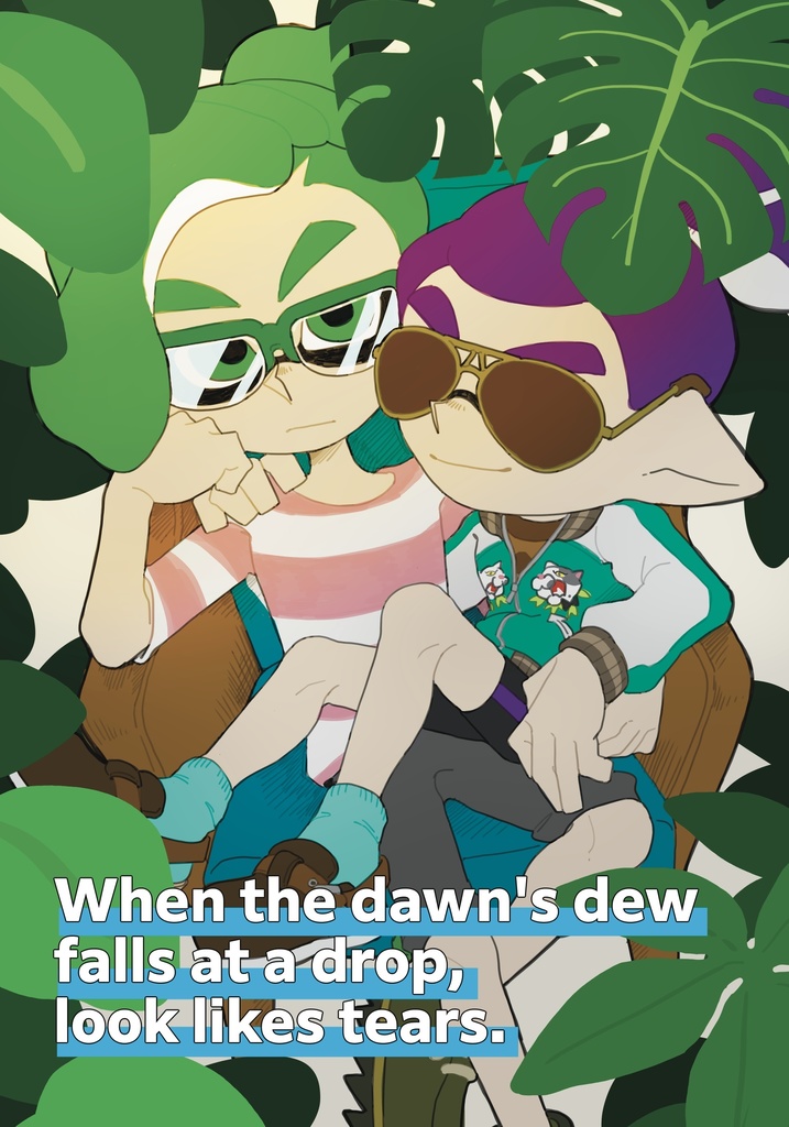 When the dawn's dew falls at a drop, look likes tears.