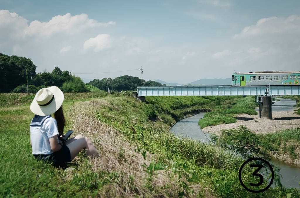 兵庫のローカル線_オーダーメイド額装写真(2L)