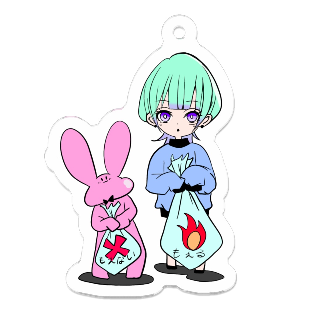 燃えないうさぎと燃える子ちゃん。