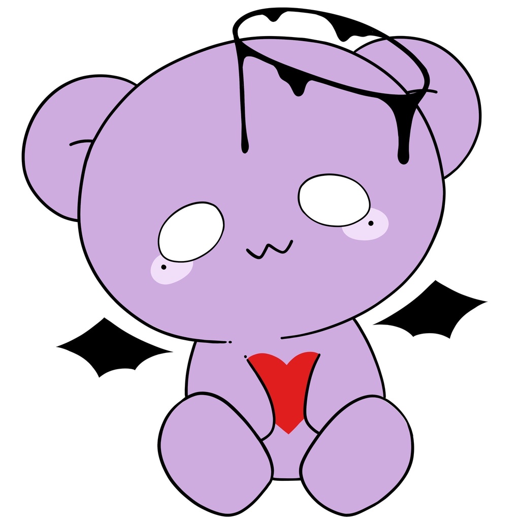 あクマちゃんステッカー 『はーと』