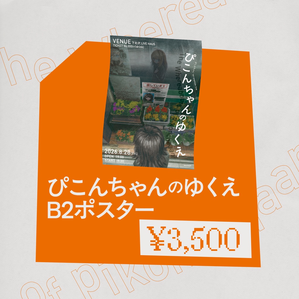 ぴこんちゃんのゆくえ B2ポスター