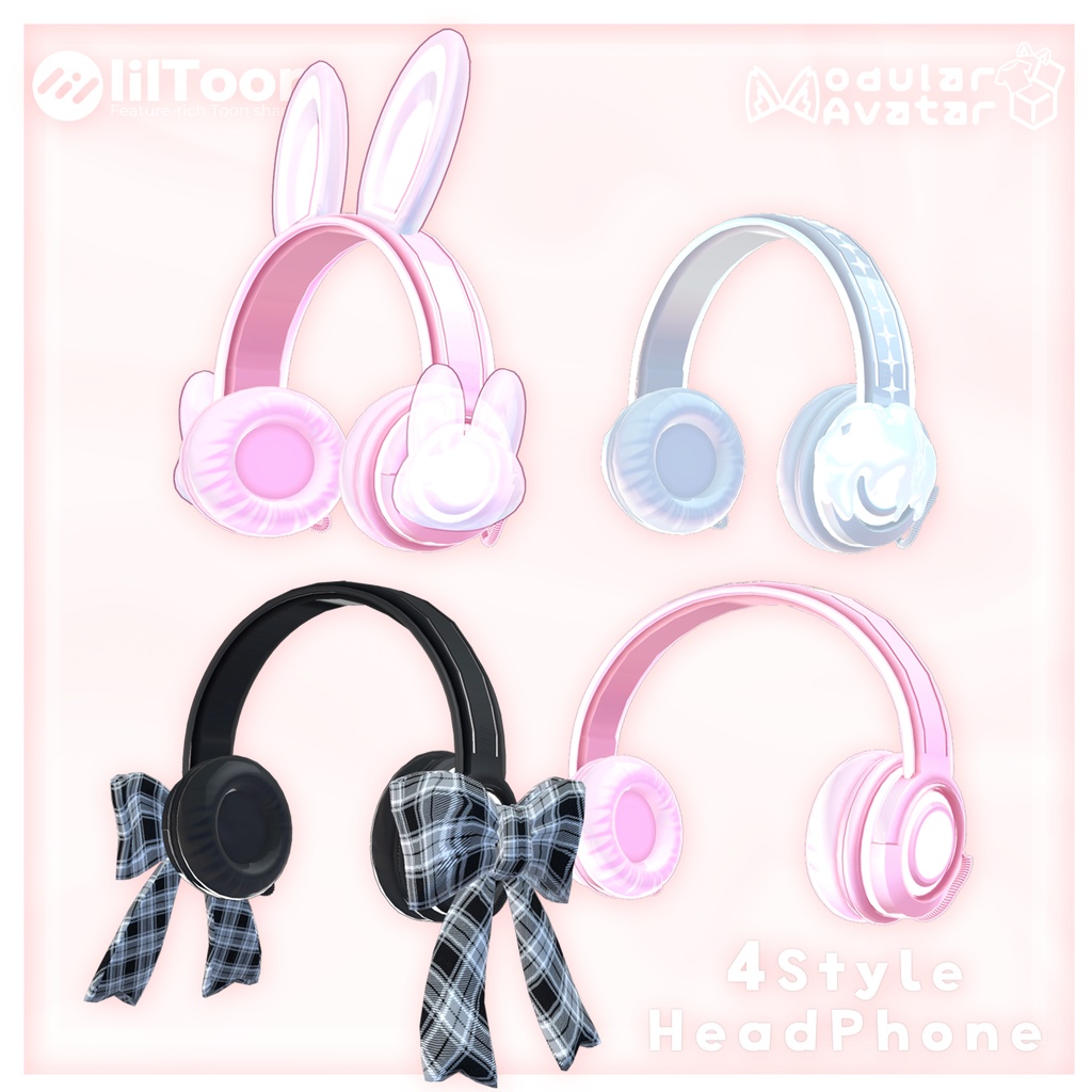 【6アバター設定済】4Style HeadPhone【セミ対応/MA・PB対応】