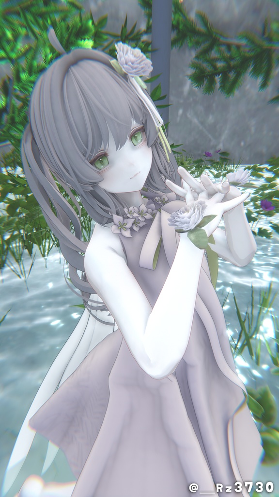 【All Avatar】Flower Ribbon【セミ対応/MA・PB対応】