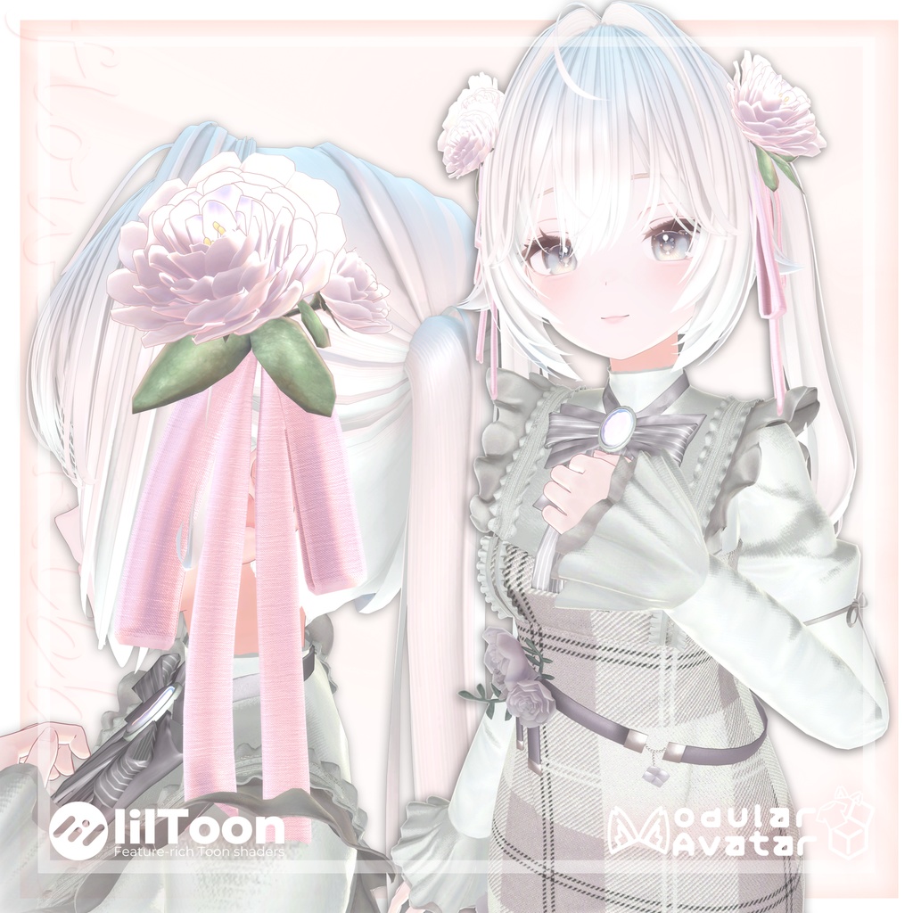 【All Avatar】Flower Ribbon【セミ対応/MA・PB対応】