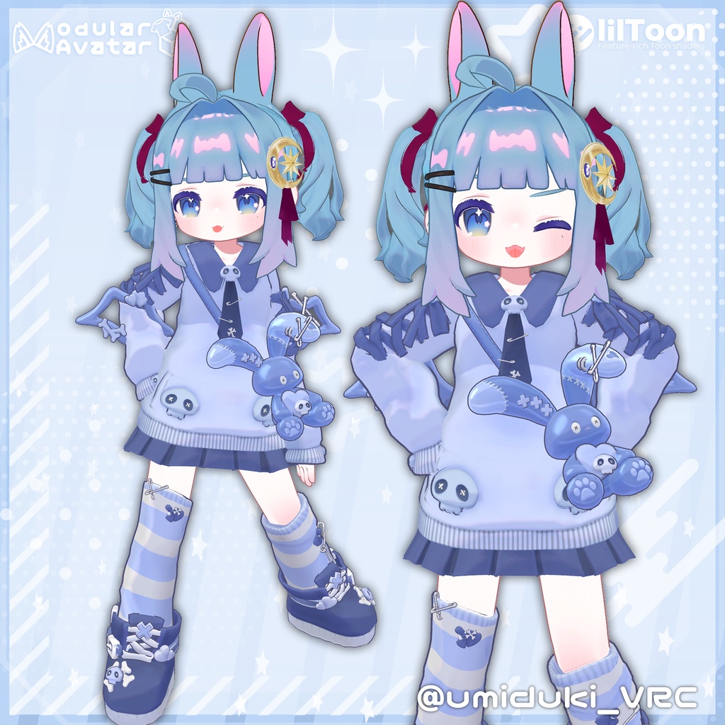 【MA対応】うさくろみにょん【#まめふれんず対応】