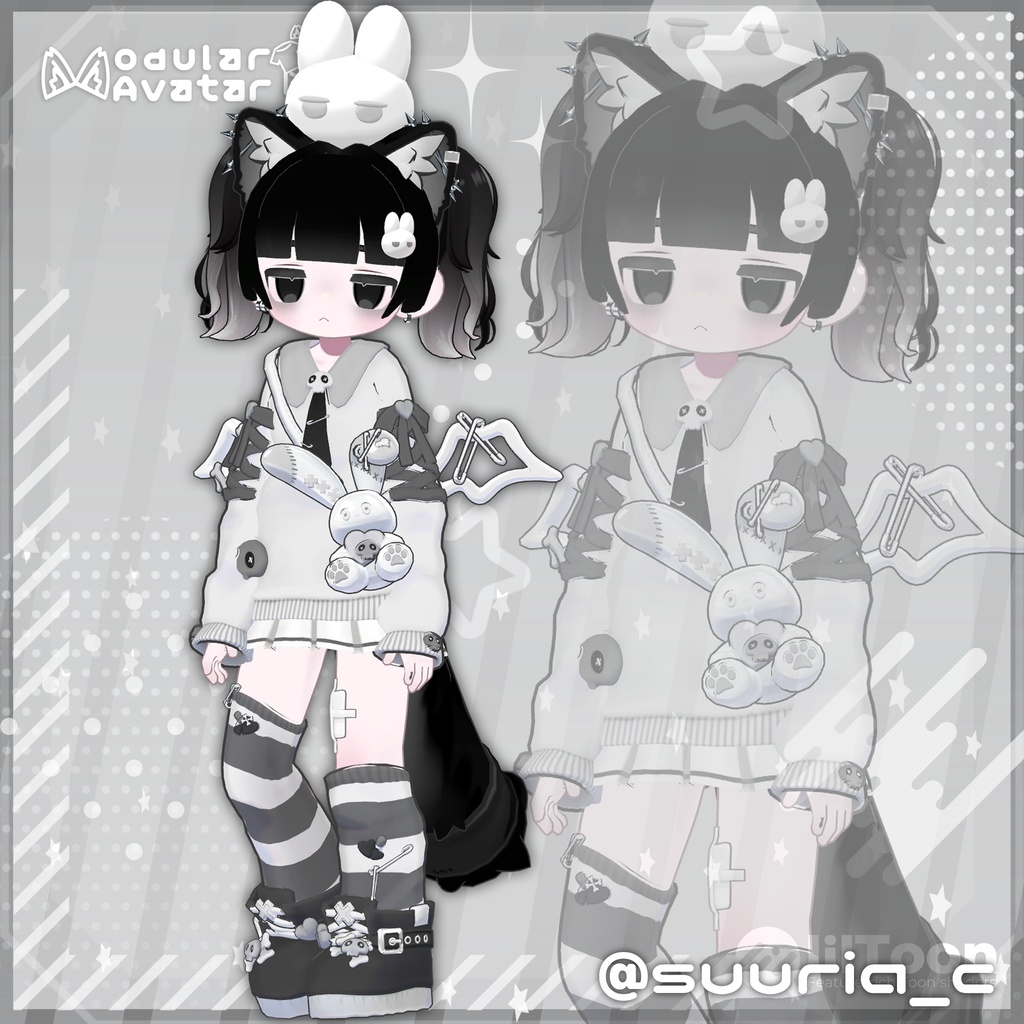 【MA対応】うさくろみにょん【#まめふれんず対応】