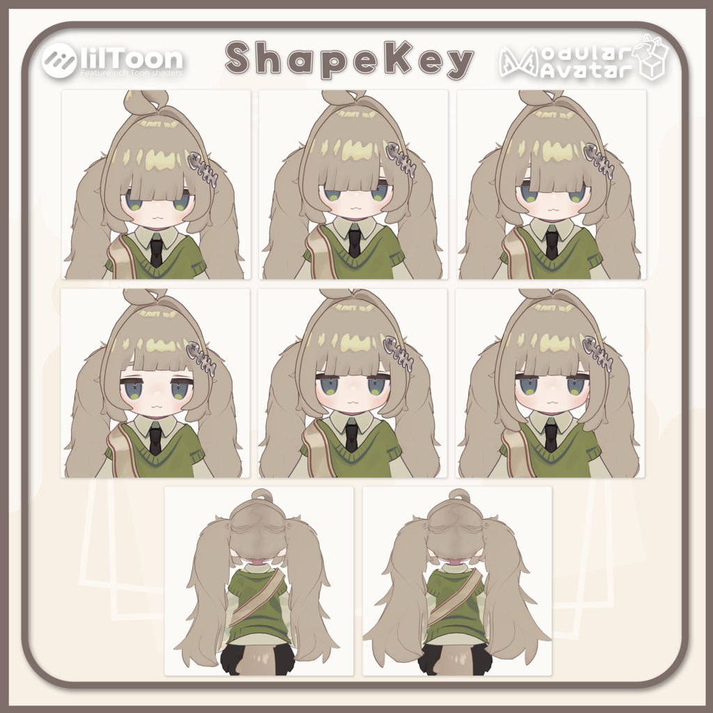 【MA対応】はねっけツインテール【#まめふれんず対応】