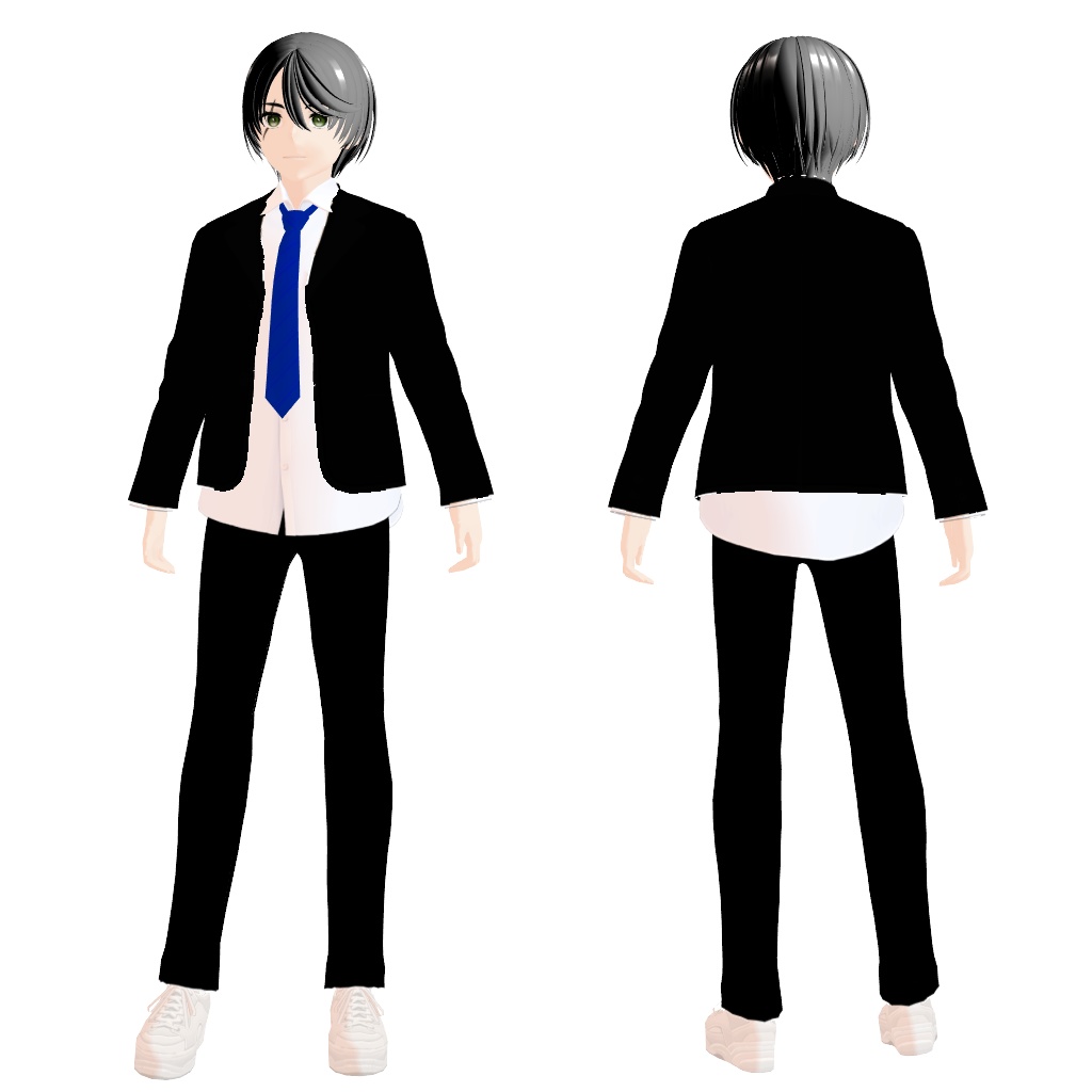 【1点限定】右目に傷のある男オリジナルモデル Original model【商用化】VRChat可 vrmモデル【3D Vtuber set】