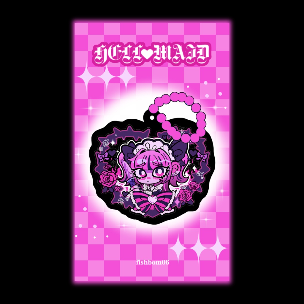 💗アクリルキーホルダー ピンク