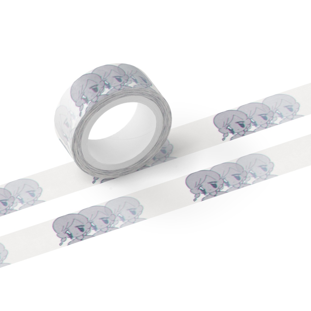 三つ編みの少女マステ