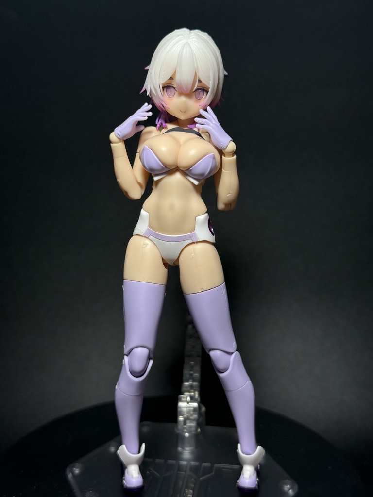 ミコパ様　メガミデバイス　バスタードール　躑躅　ヘアパーツ&フェイスパーツ 1/12ウルフカットヘアパーツ(バスタードール、プニモフ用) - mikopa