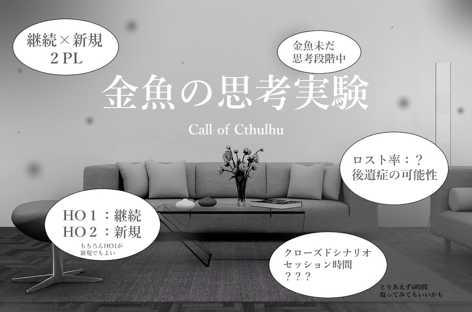 【CoC】金魚の思考実験【秘匿2PL】