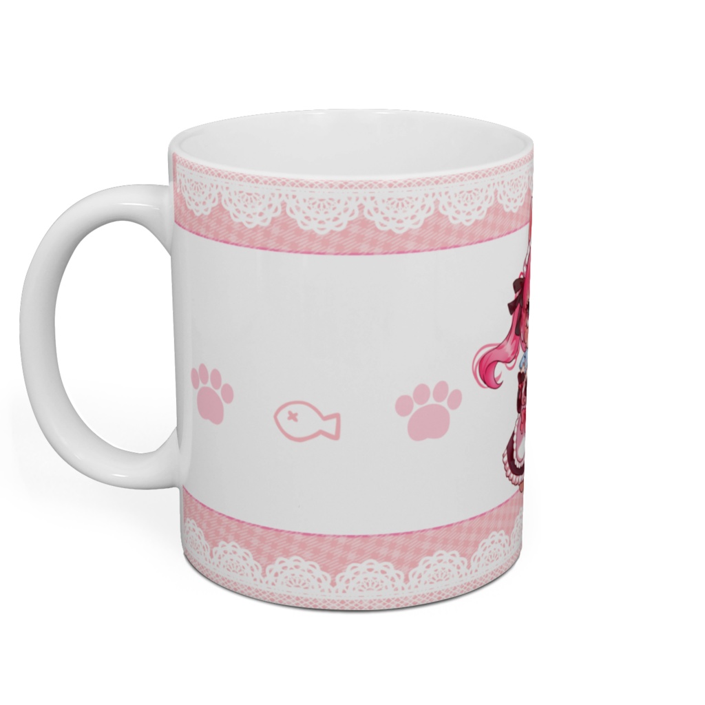 猫耳メイドちゃんマグカップ【pink】
