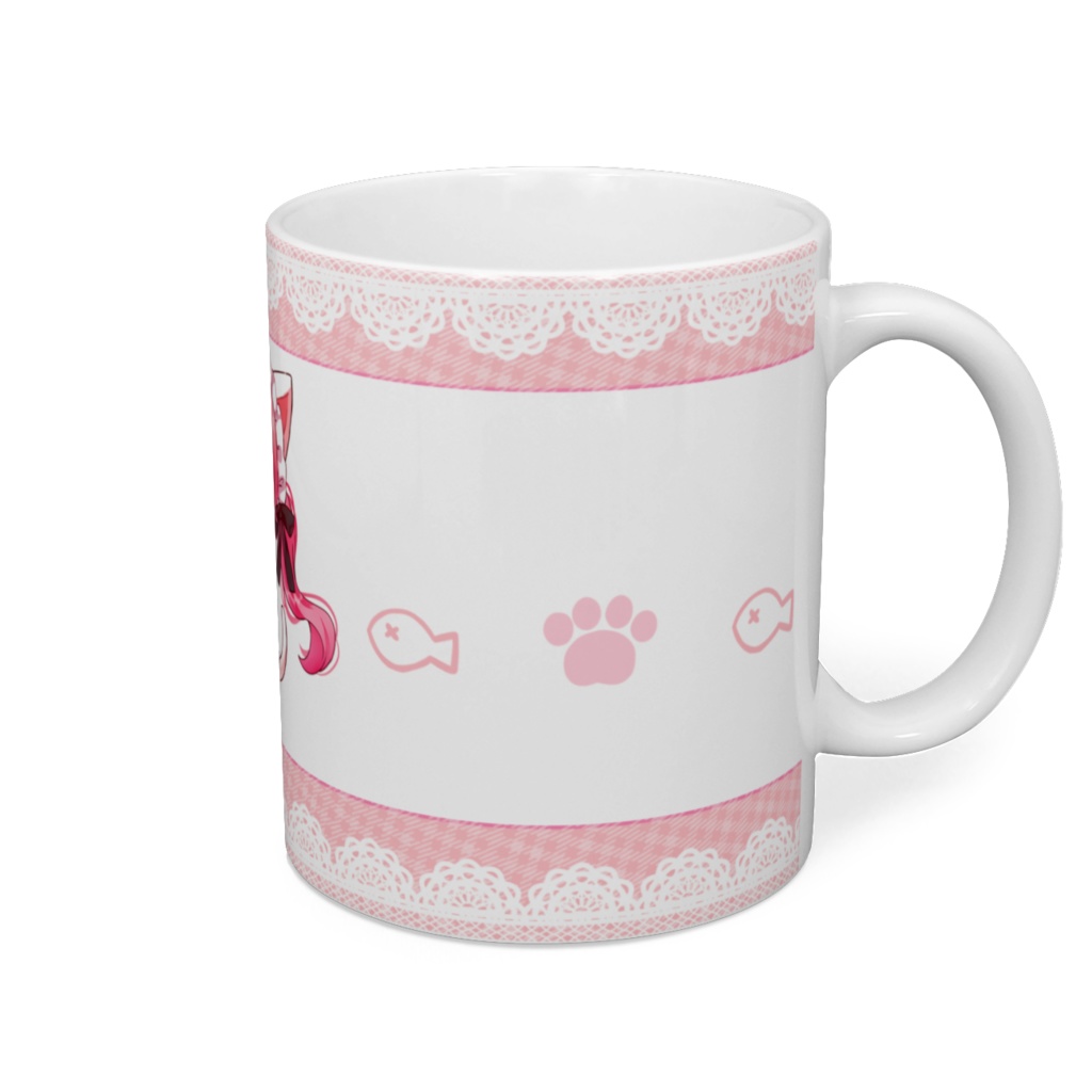 猫耳メイドちゃんマグカップ【pink】