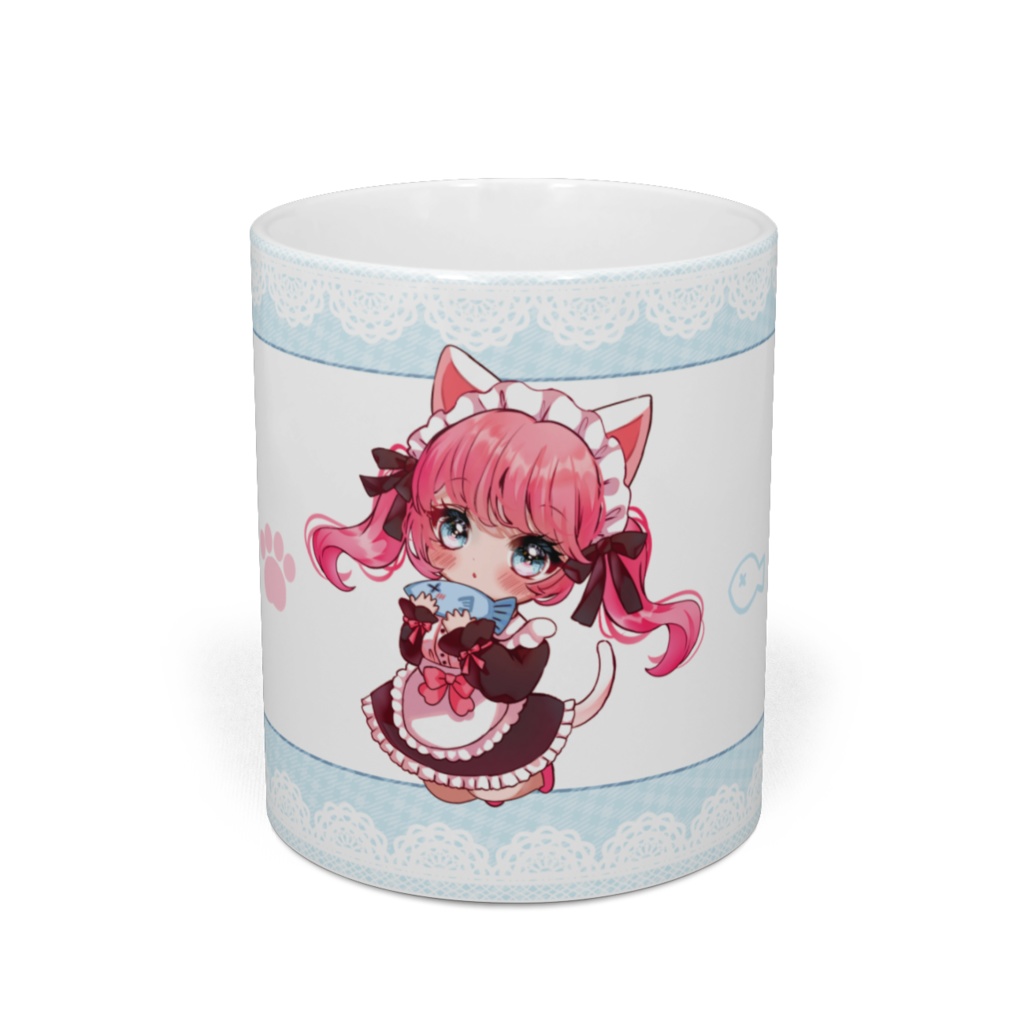 猫耳メイドちゃんマグカップ【blue】