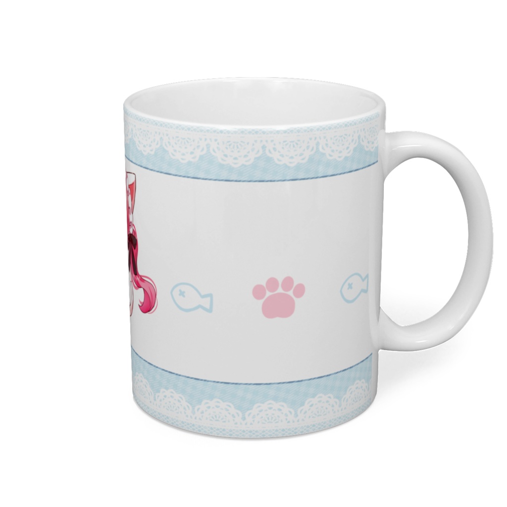 猫耳メイドちゃんマグカップ【blue】