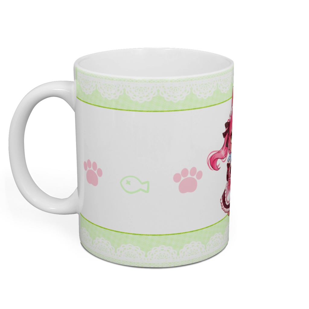 猫耳メイドちゃんマグカップ【green】