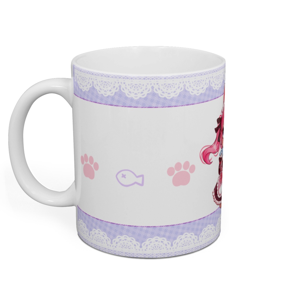 猫耳メイドちゃんマグカップ【purple】
