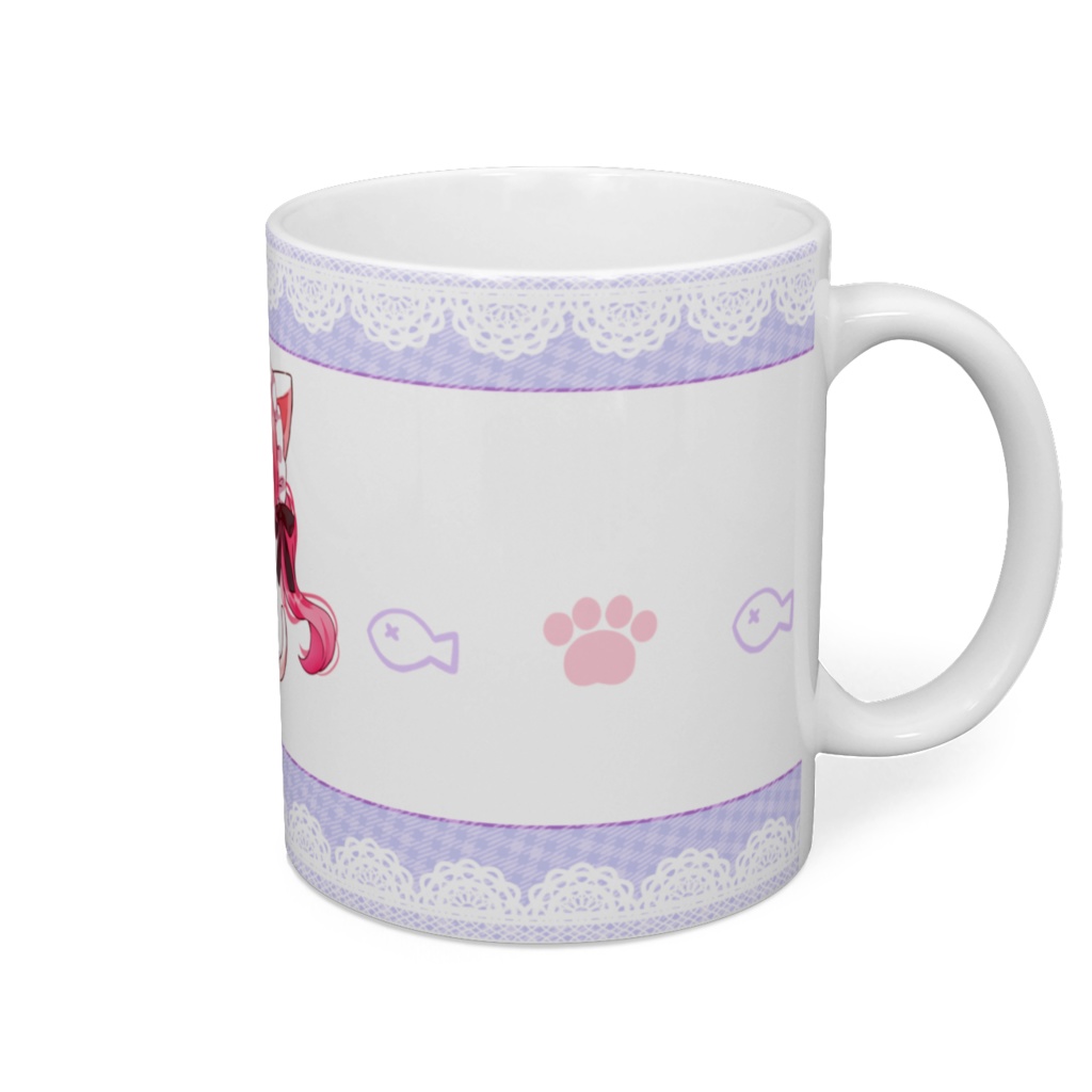 猫耳メイドちゃんマグカップ【purple】