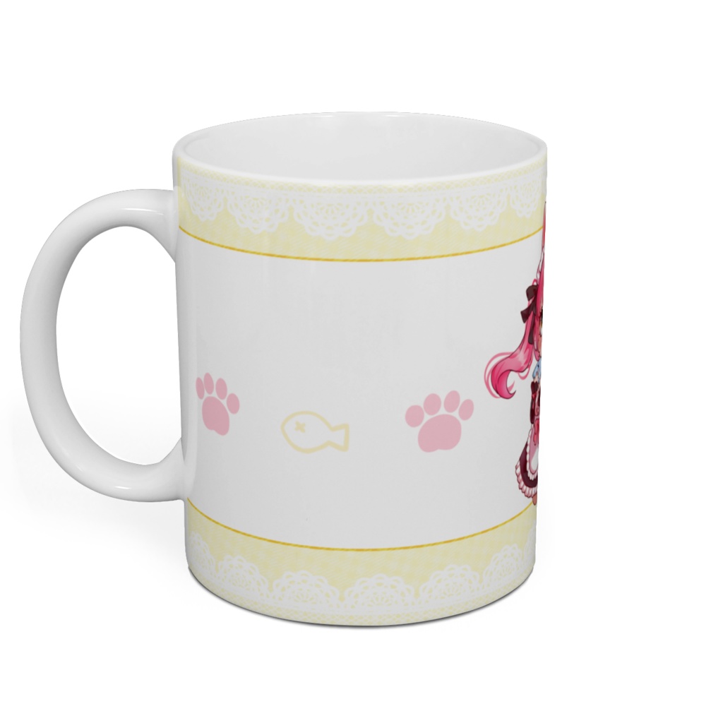 猫耳メイドちゃんマグカップ【yellow】