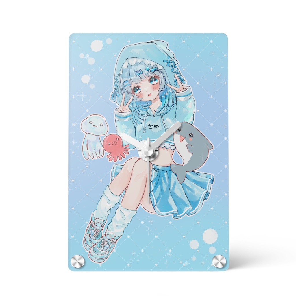 さめちゃん アクリル時計
