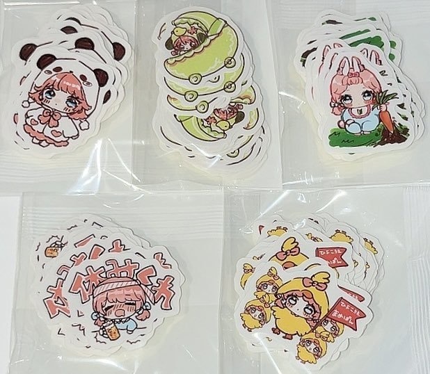 ちびまめシール　５種セット