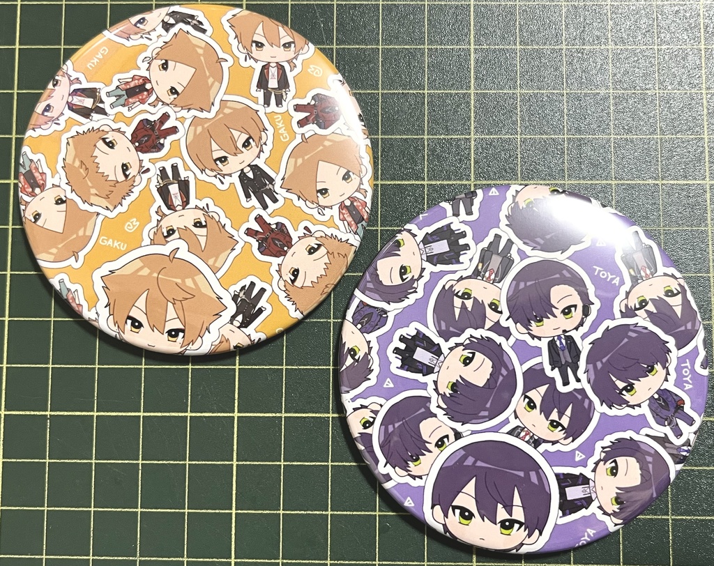 【非公式】剣持刀也・伏見ガク デフォルメ 缶ミラー