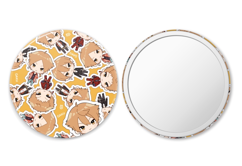 【非公式】剣持刀也・伏見ガク デフォルメ 缶ミラー