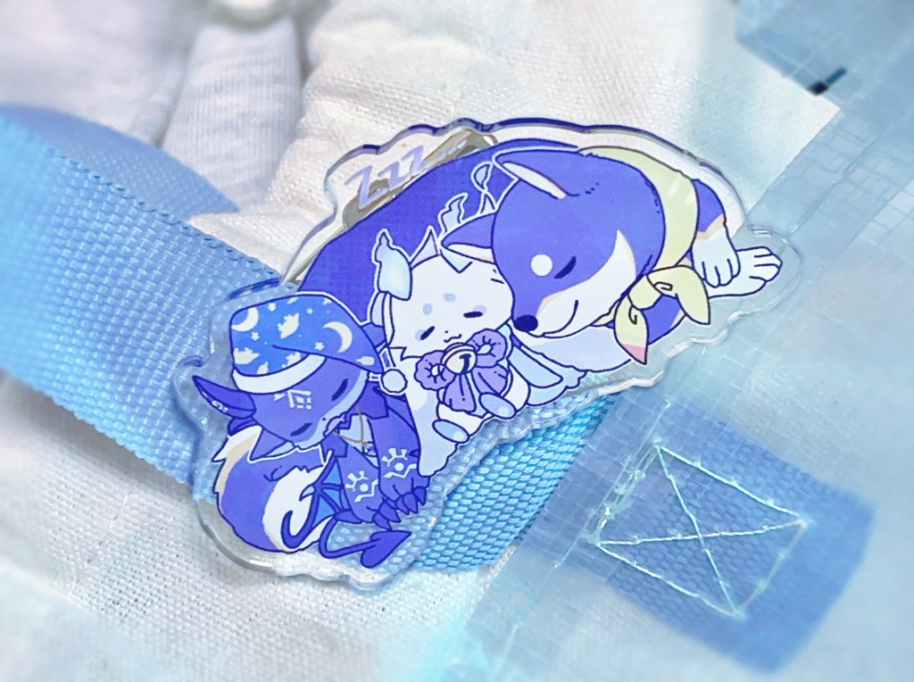 【非公式】おやすみ ふらっふぃい アクリルバッジ