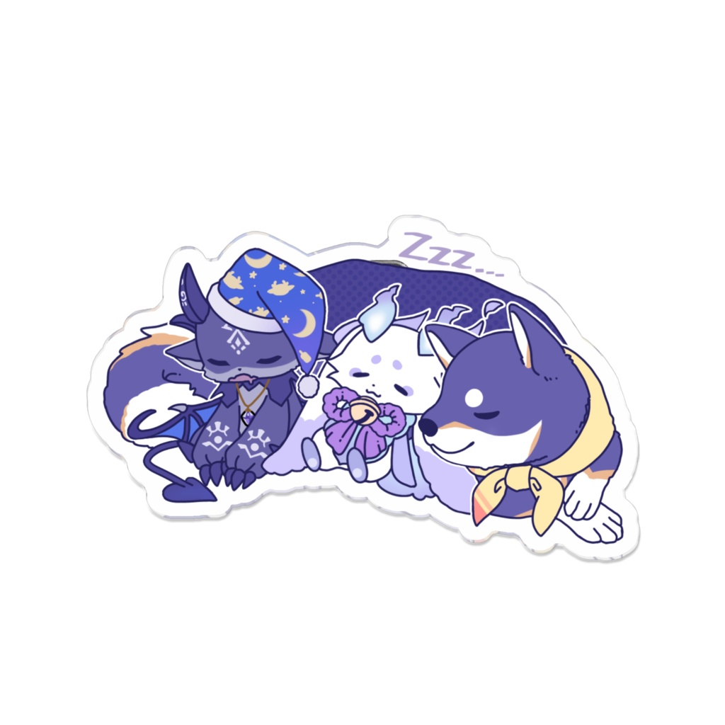 【非公式】おやすみ ふらっふぃい アクリルバッジ