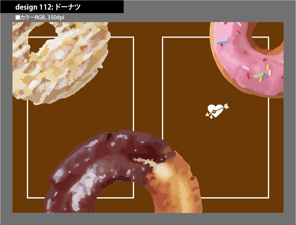 背幅別同人誌表紙テンプレート素材【Design:112】