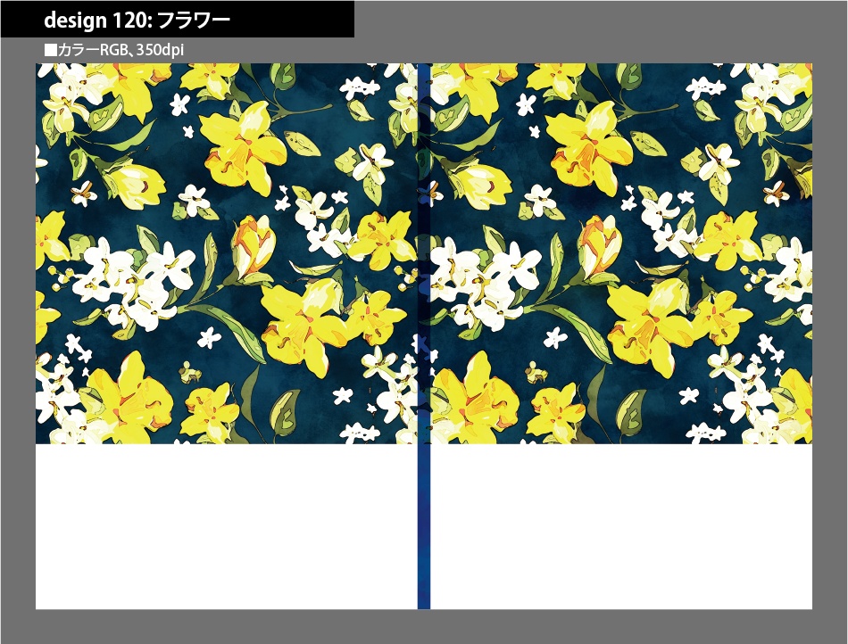 背幅別同人誌表紙テンプレート素材【Design:120】