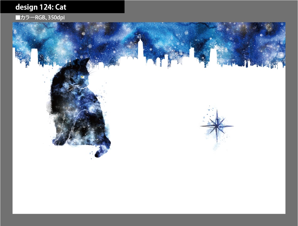 背幅別同人誌表紙テンプレート素材【Design:124】