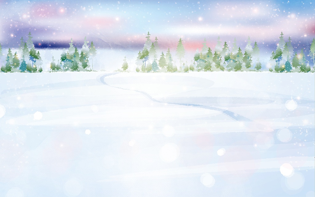 【印刷用】空と雪のイラスト素材