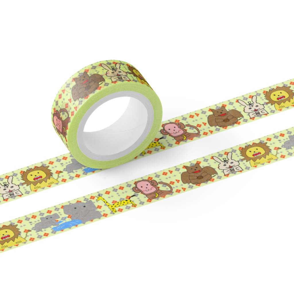 かわいいどうぶつのマスキングテープ おたぬの住処 Booth