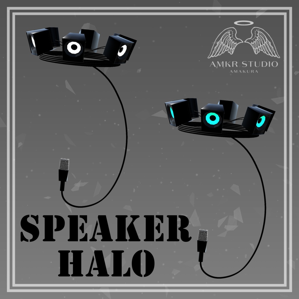 【VRChat想定】Speaker Halo / 回転ギミック付き【MA対応】