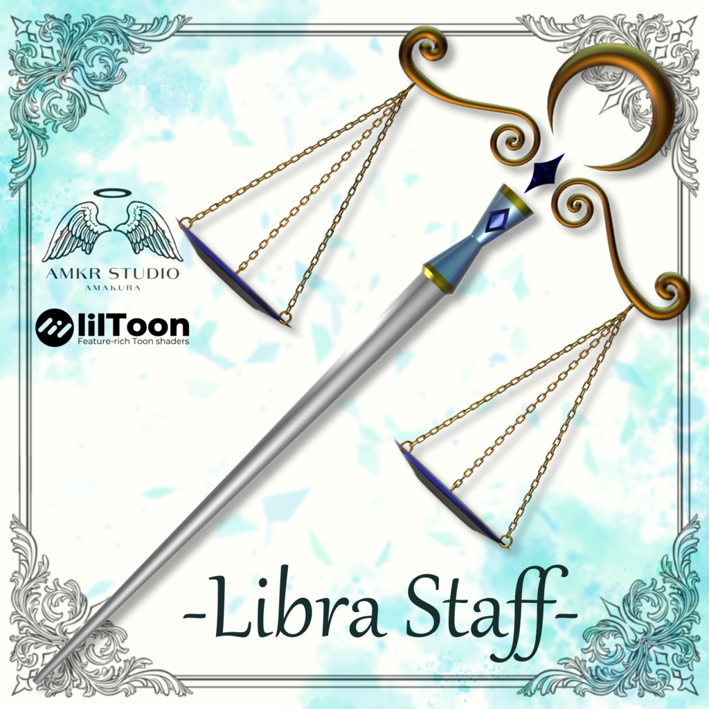 【3Dモデル】 Libra Staff 【魔法の杖】
