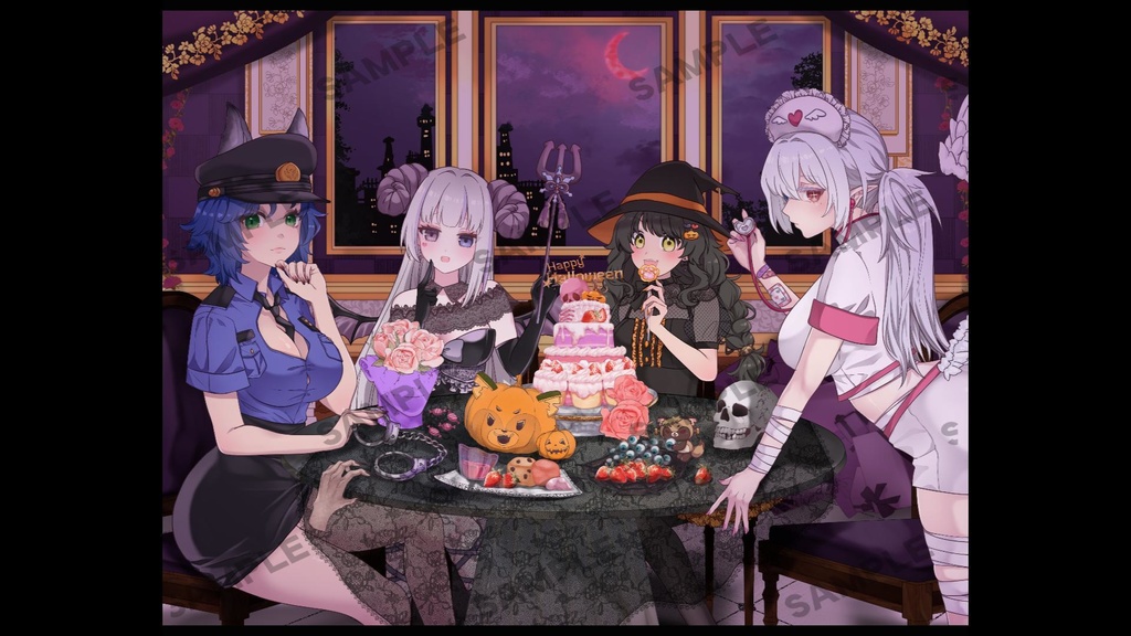 【たぬき鯖】ハロウィン2024　オリジナルB2タペストリー