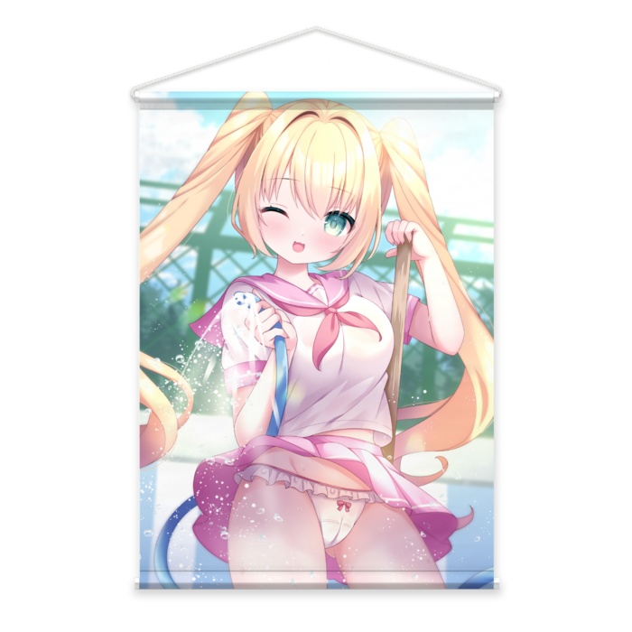 金髪ツインテちゃんタペストリー