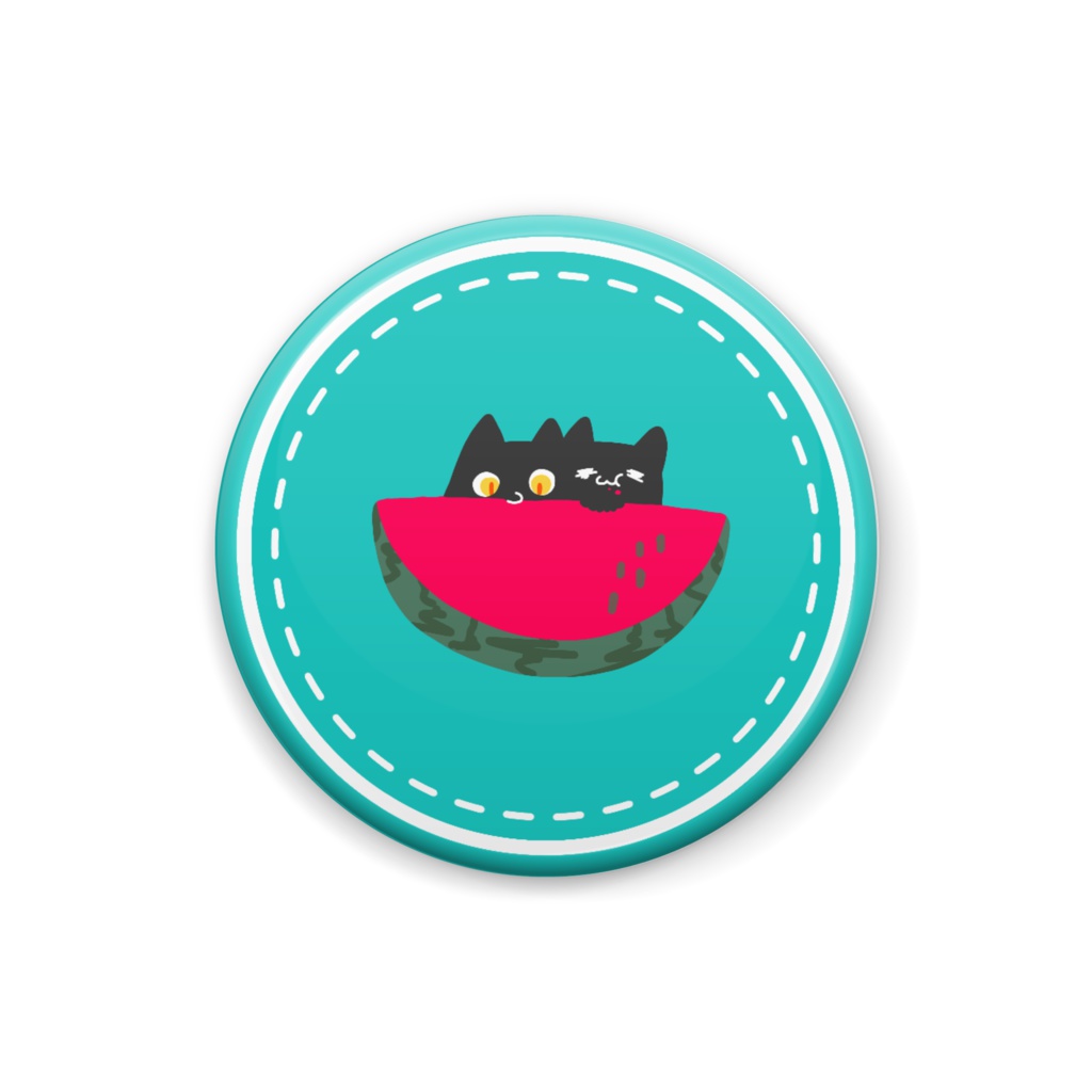 ねこまたさんの缶バッジ(サマー)