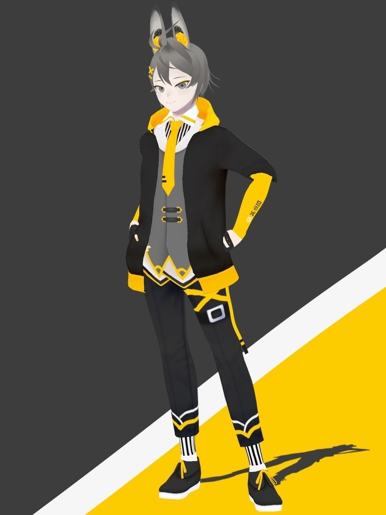 VRoid Studio製の3Dモデル『卯月東士郎』